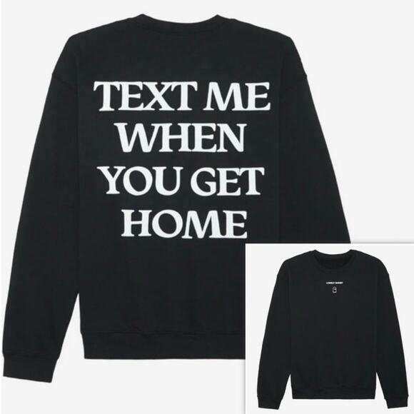 Lonely Ghost TMWYGH Crewneck Sweatshirt In Black - Picture 1 of 7